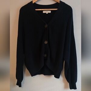 LOFT Boxy Navy Cardigan